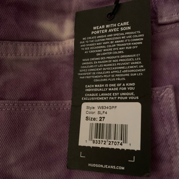 Hudson Viper Tie Dye Denim Miniskirt SZ 27 NWT - Picture 6 of 6